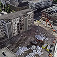 Luftaufnahmen vom Abriss des Amtsgerichts Bochum mit Drohne