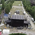 Kameradrohne im Landschaftspark Duisburg-Nord in der Nähe von Moers für hochauflösende Luftbilder und Luftaufnahmen